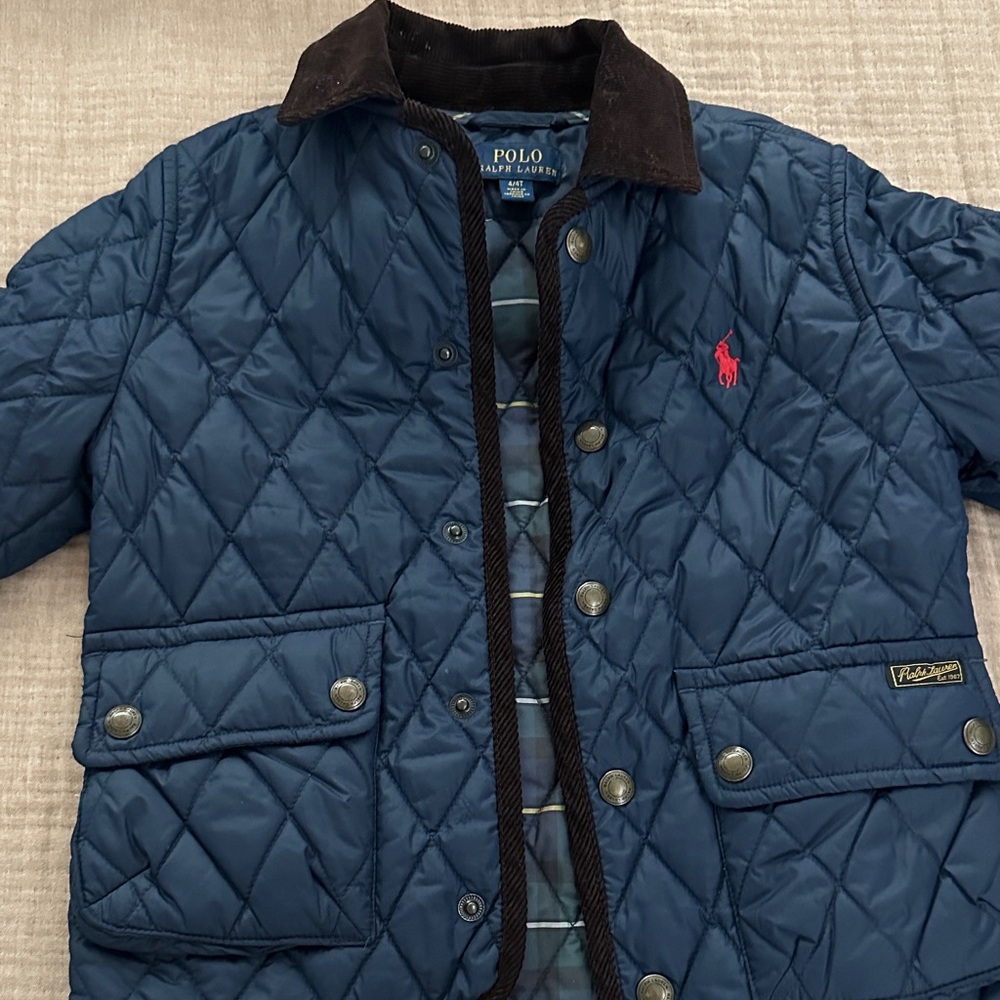 Polo by Ralph Lauren Blue Quilted Kids Jacket